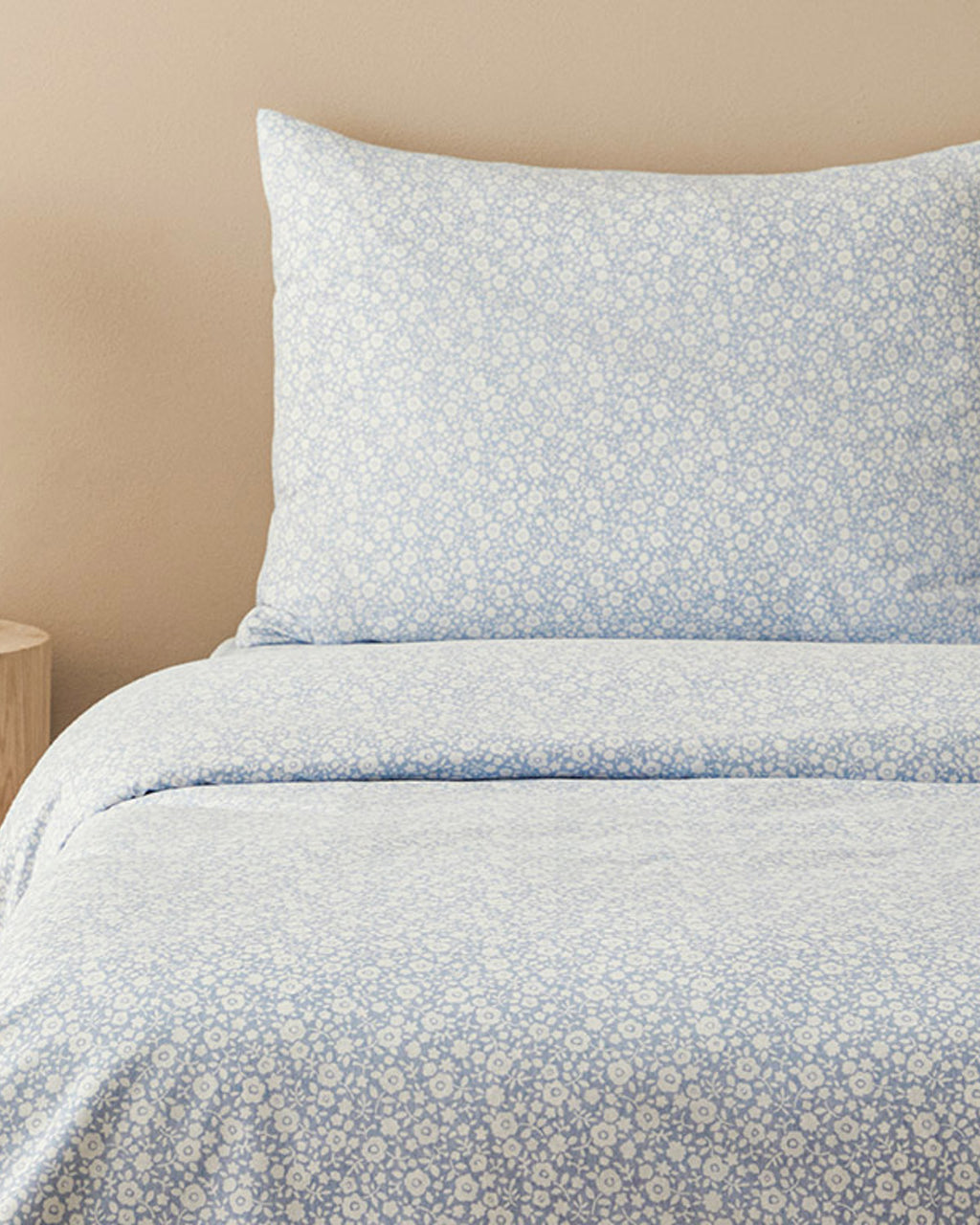 Liberty Blossom Easy Iron Duvet Cover Set Blue (view 8)