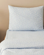 Liberty Blossom Easy Iron Duvet Cover Set Blue (view 9)