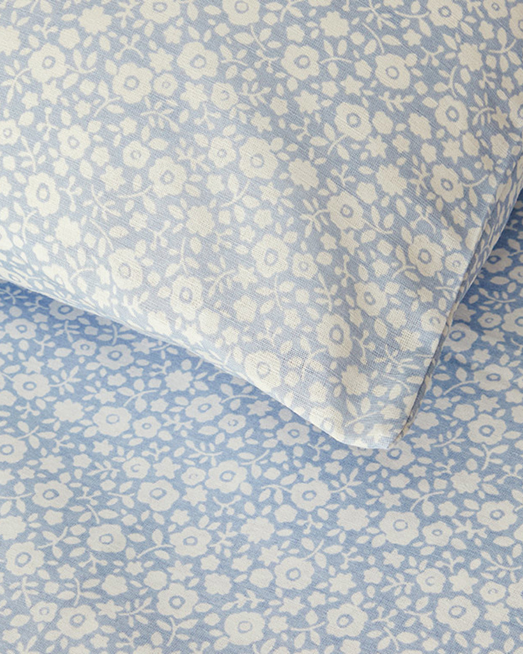 Liberty Blossom Easy Iron Duvet Cover Set Blue (view 11)