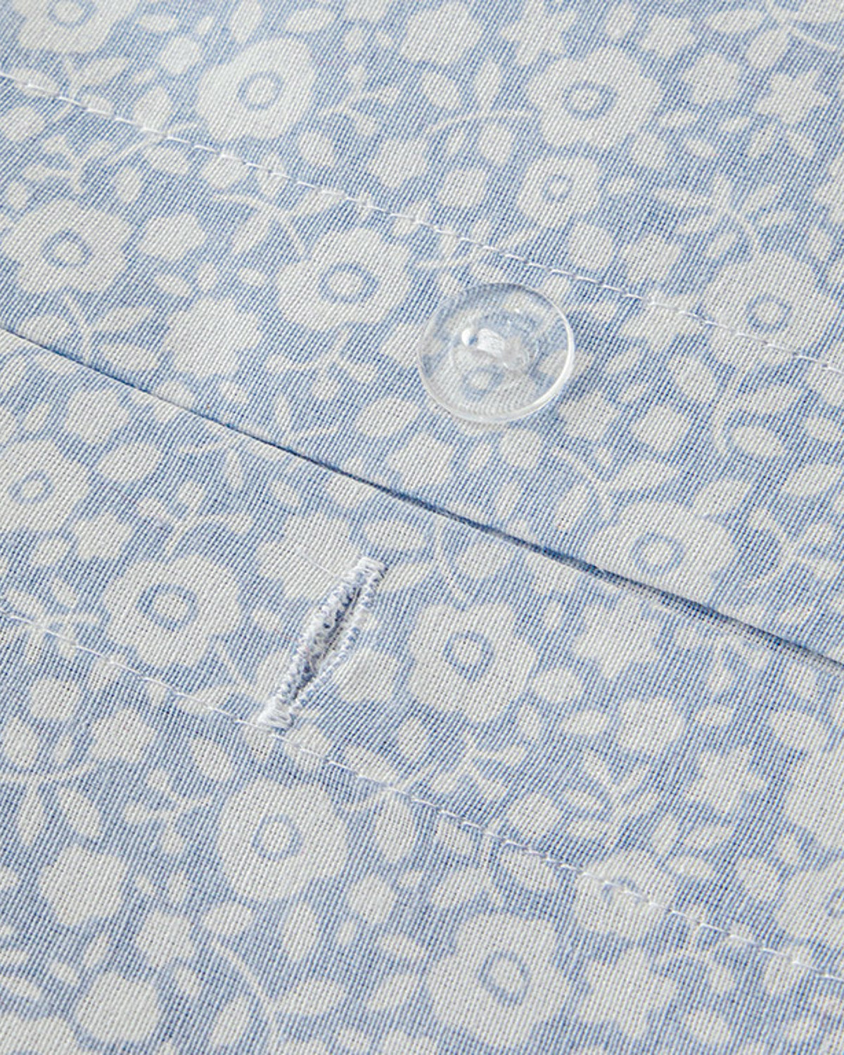 Liberty Blossom Easy Iron Duvet Cover Set Blue (view 12)