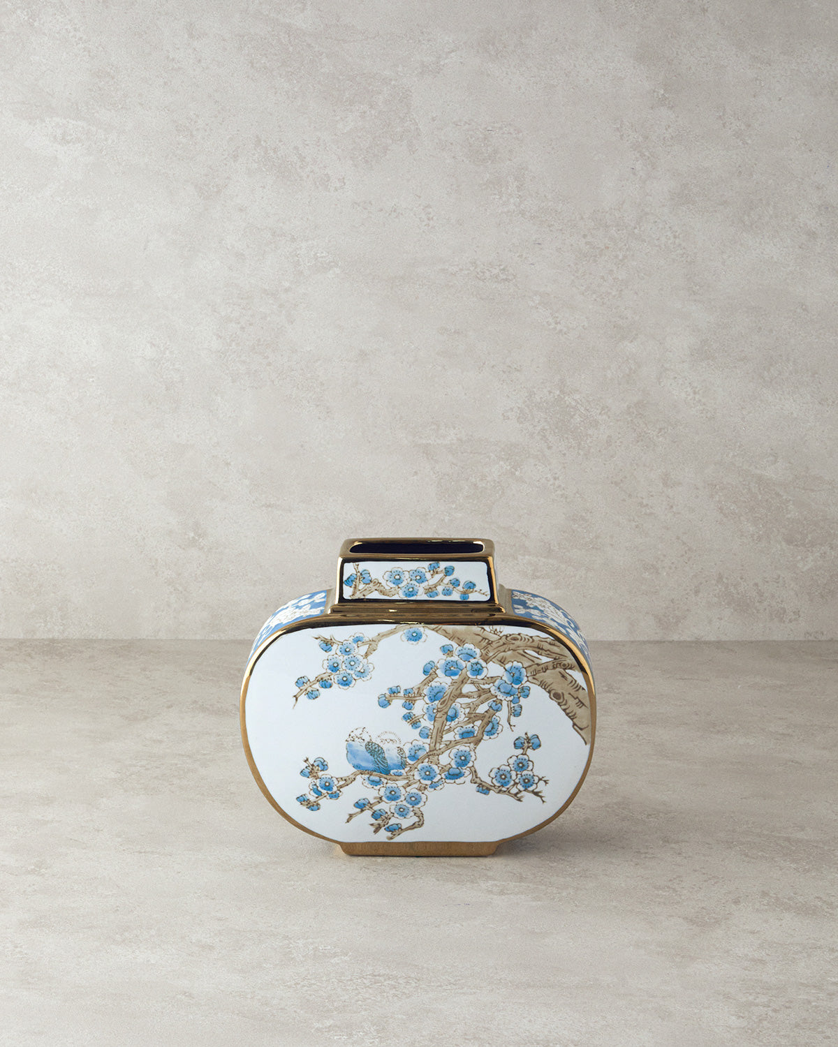 Sakura Garden Porcelain Vase - Blue Gold - 12x23x38 cm (view 2)