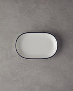 Porcelain Rectangular Plate Black - 23 cm (view 2)