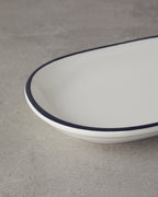 Porcelain Rectangular Plate Black (view 3)