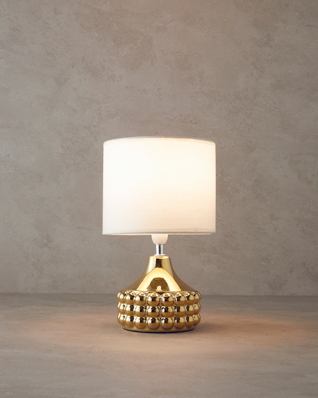 Bruna Ceramic Table Lamp 29 cm Gold Beige