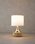 Bruna Ceramic Table Lamp 29 cm Gold Beige