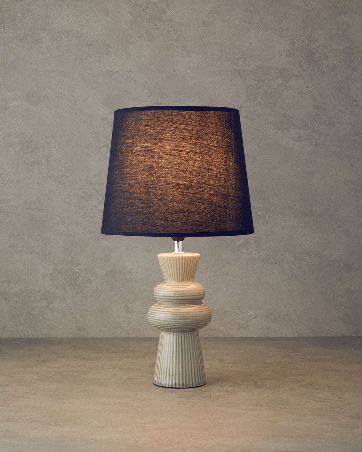 Calvi Ceramic Table Lamp Beige - 34 cm (view 2)