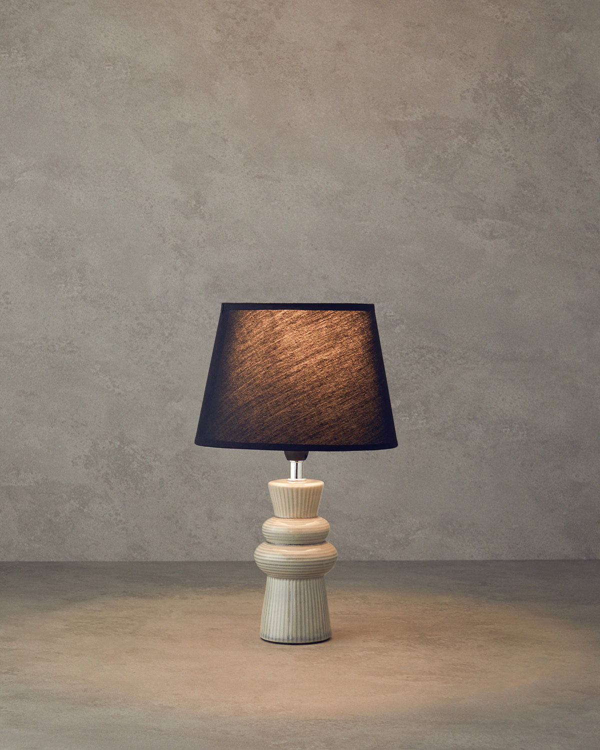 Calvi Ceramic Table Lamp Beige (view 6)