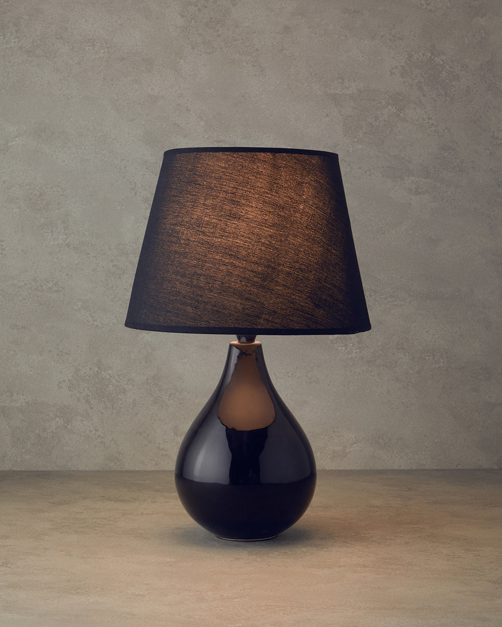 Becca Ceramic Table Lamp Black - 33 cm (view 2)
