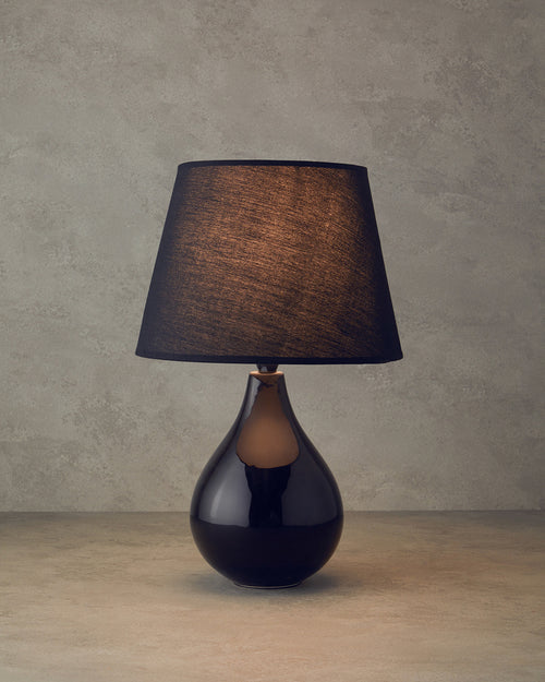 Becca Ceramic Table Lamp Black - 33 cm (view 2)