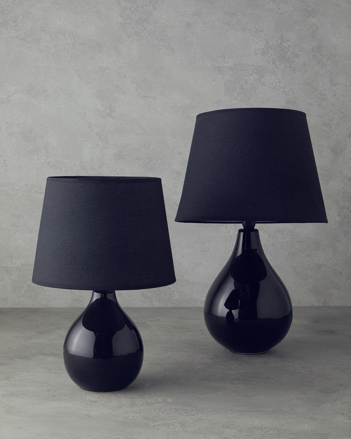 Becca Ceramic Table Lamp Black (view 4)