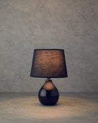Becca Ceramic Table Lamp Black (view 6)