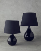 Becca Ceramic Table Lamp Black (view 8)