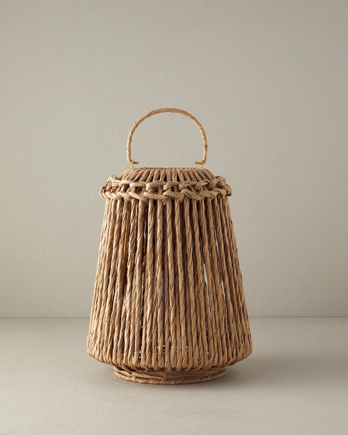 Braid Lantern Natural - 12x18x35 cm