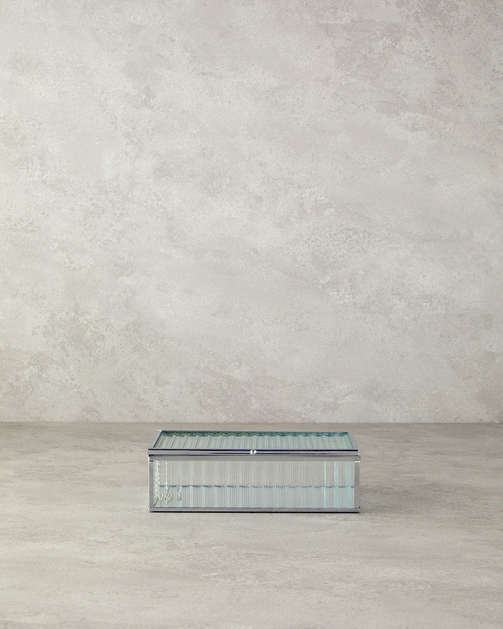 Glamour Glass Decorative Box Silver (view 5)