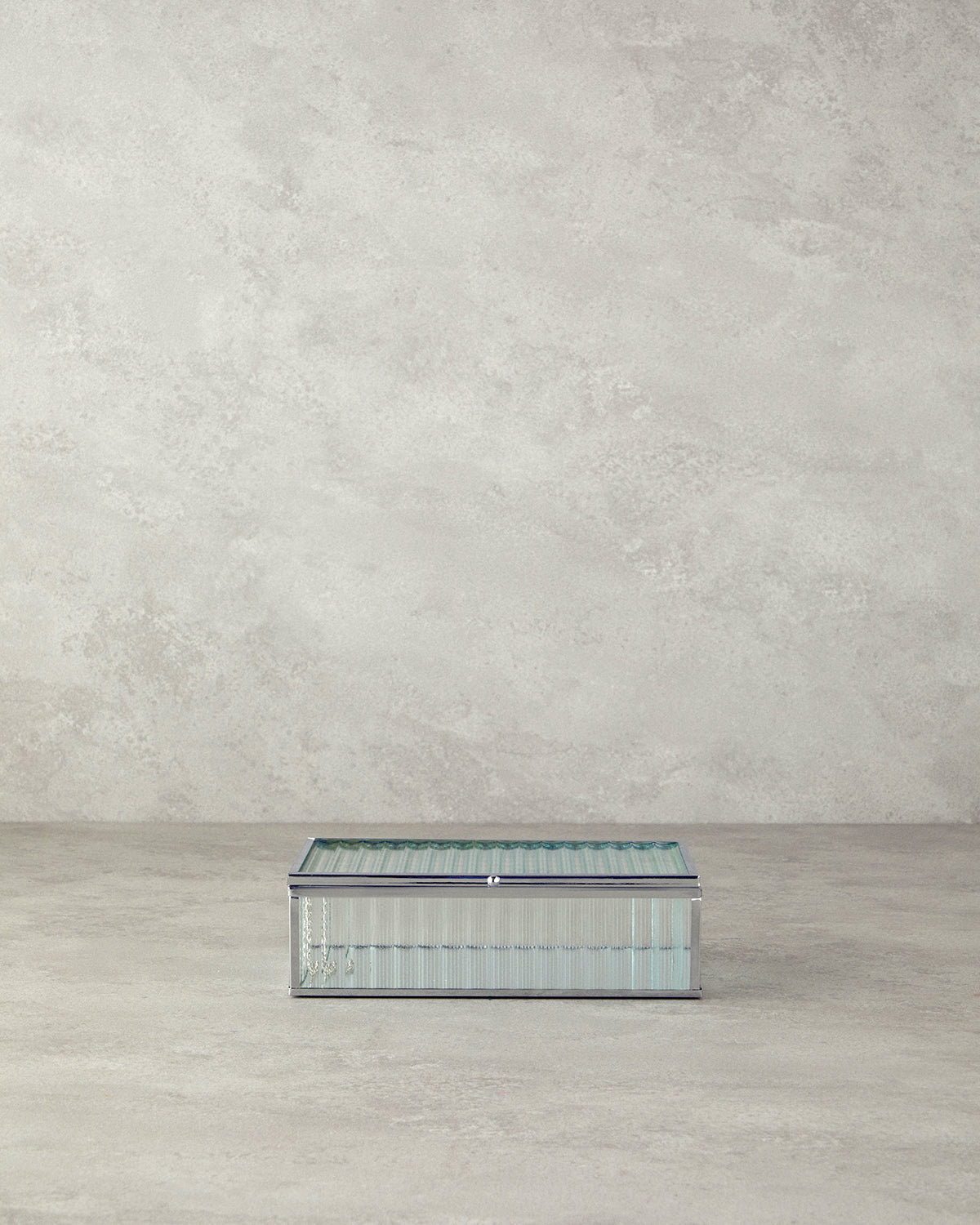 Glamour Glass Decorative Box Silver (view 5)