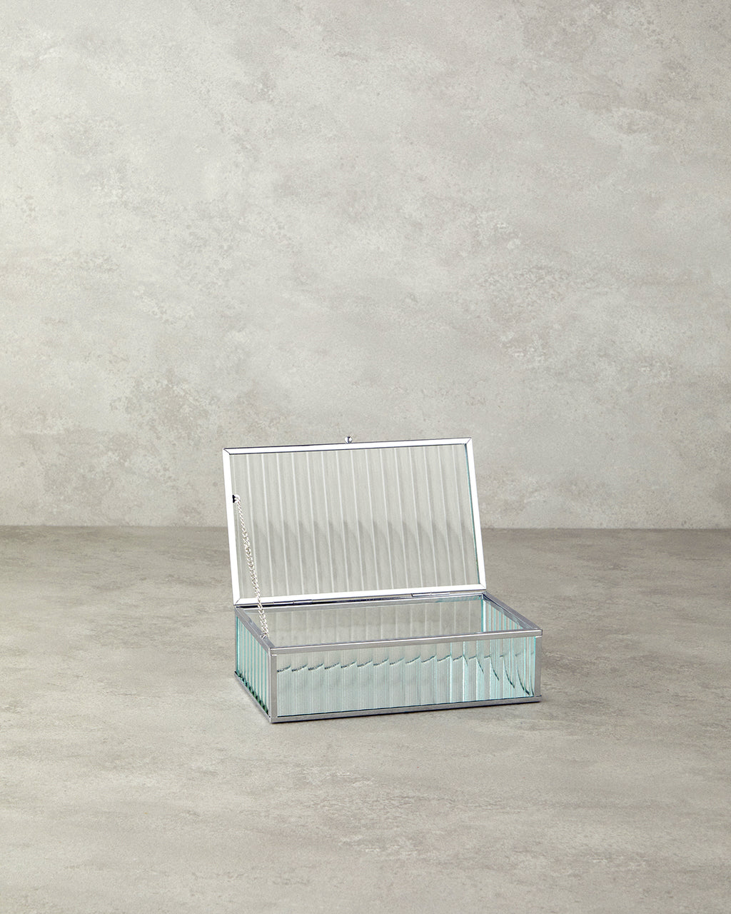 Glamour Glass Decorative Box Silver (view 6)