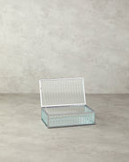Glamour Glass Decorative Box Silver (view 6)