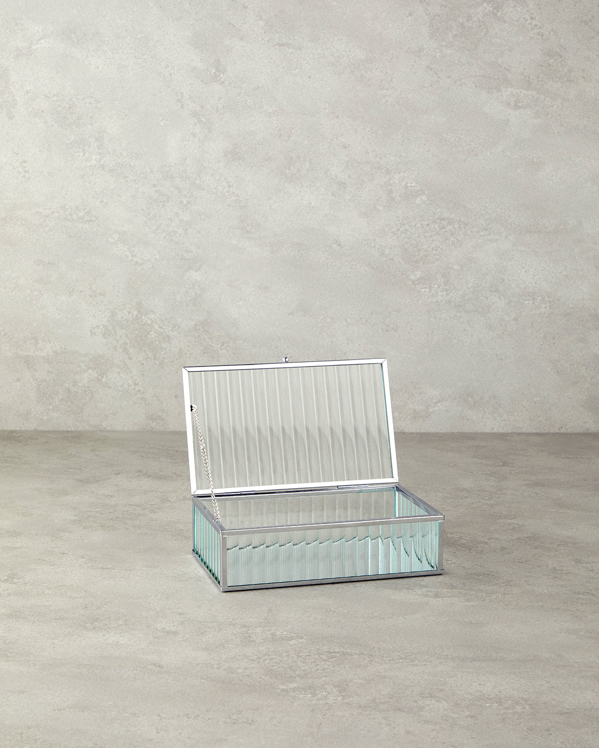 Glamour Glass Decorative Box Silver (view 6)
