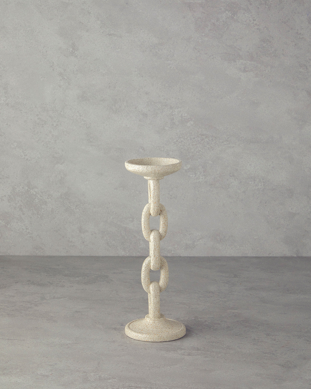 Chain Candle Holder Cream - 10x10x28 cm
