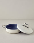 Luna Aluminum Flat Pot 24 cm - Cream