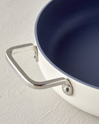 Luna Aluminum Flat Pot - Cream - 28 cm (view 3)