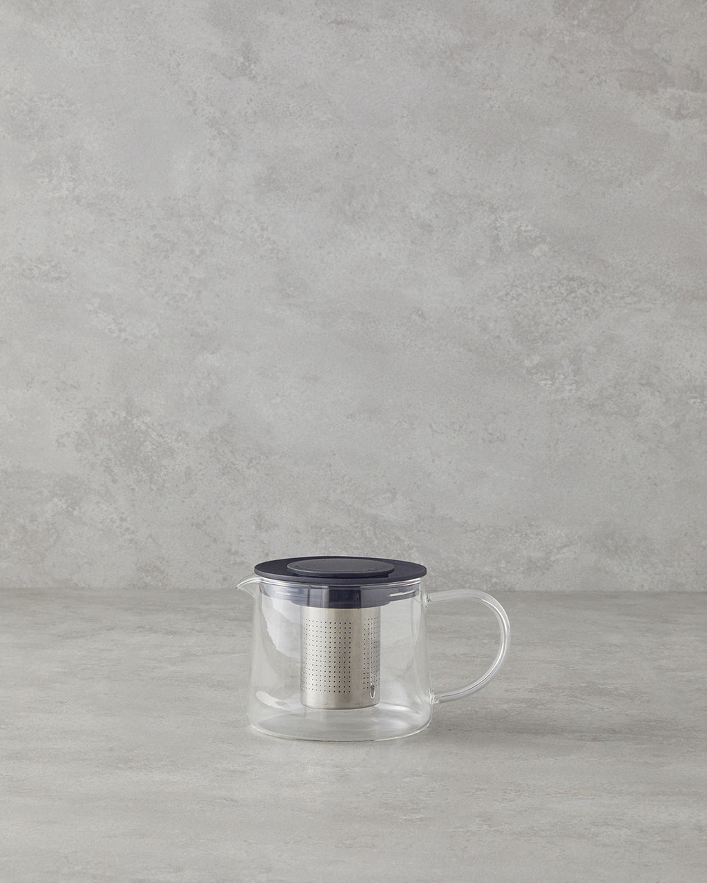 Lena Borosilicate Round with Strainer Tea Pot Transparent - 800 ml