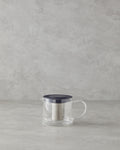 Lena Borosilicate Round with Strainer Tea Pot Transparent - 800 ml
