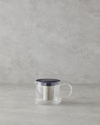 Lena Borosilicate Round with Strainer Tea Pot Transparent - 800 ml