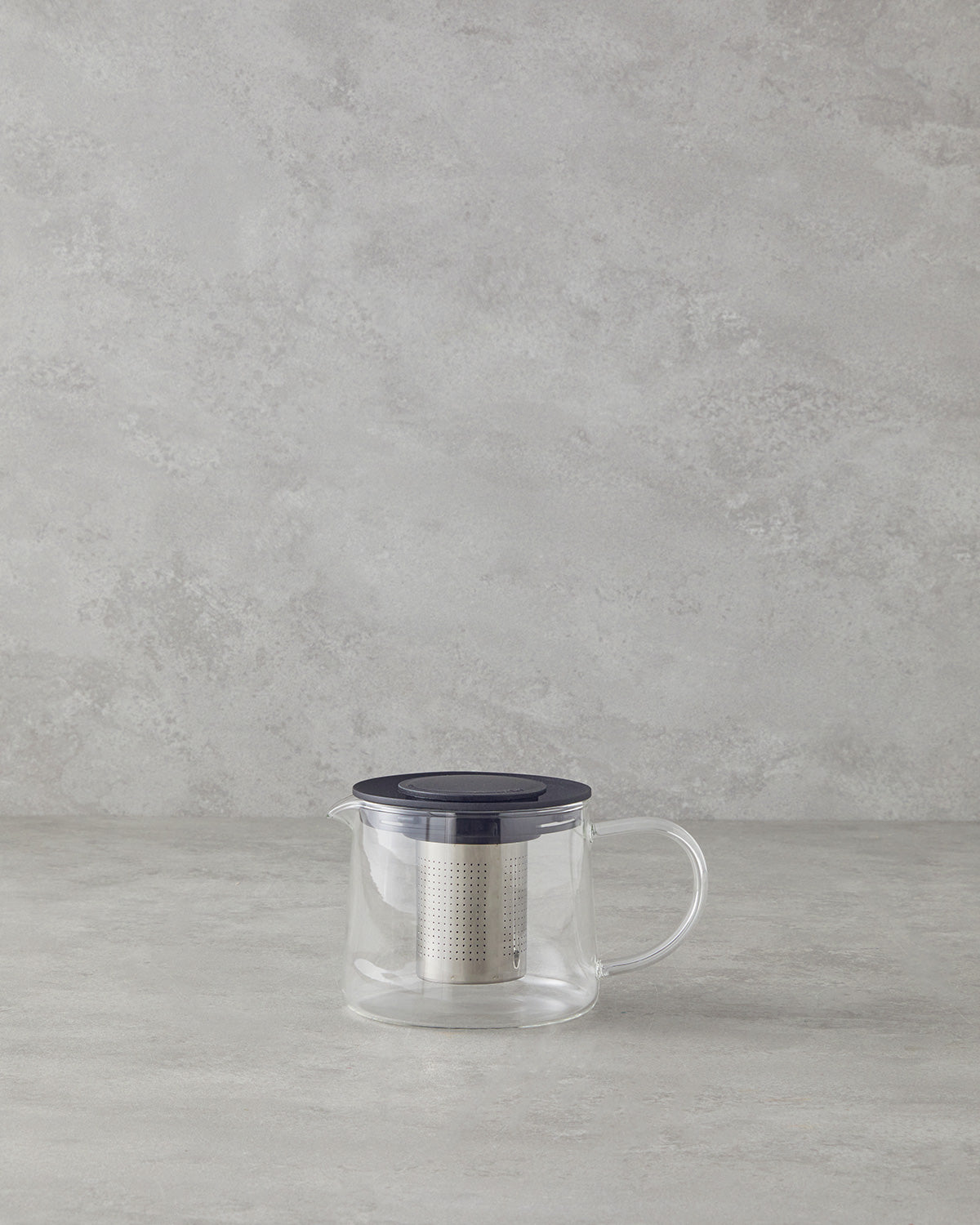 Lena Borosilicate Round with Strainer Tea Pot Transparent - 800 ml