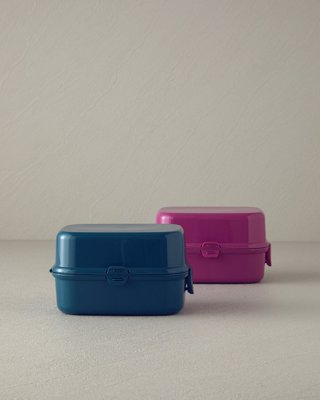 Trendy Plastic with 3 Sections Lunch Box 15x10 cm Blue (view 3)