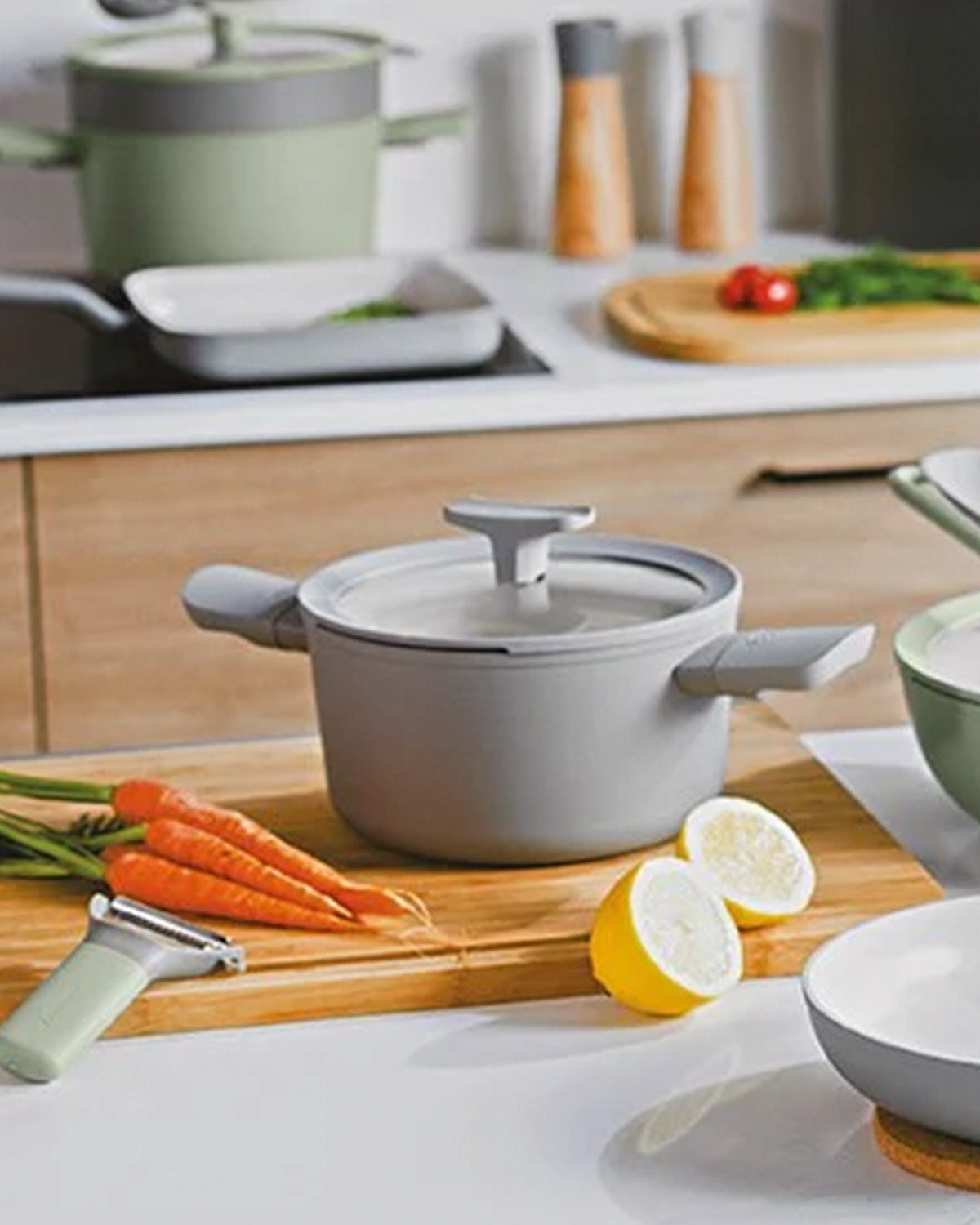 Aluminum Pot Gray - 20 cm