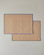 Exotic Lines Jute 2 pcs Table Mat 35x50 cm - Blue