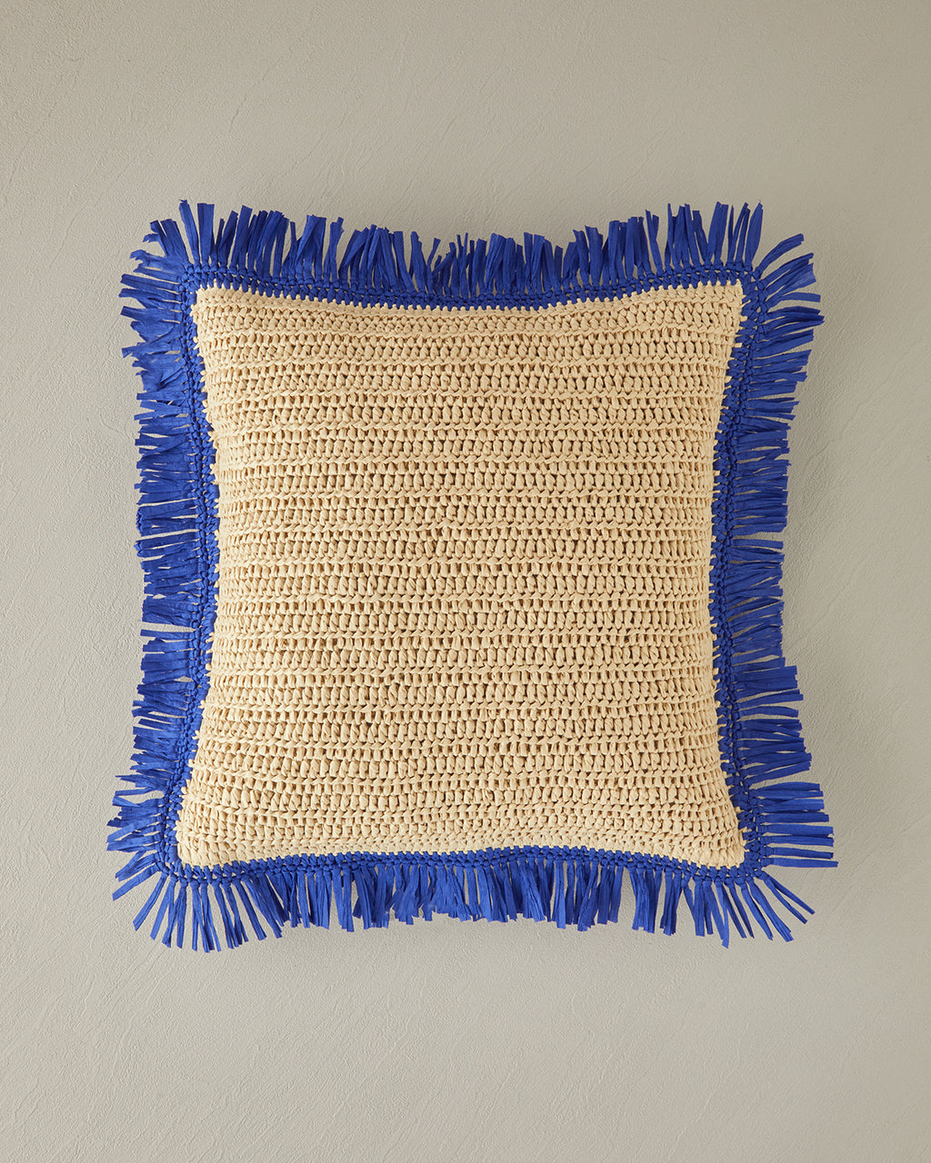 Rosia Raffia Decorative Cushion 40x40 cm Natural
