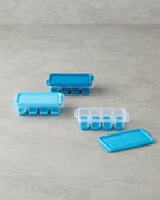 Plastic 3 pcs Mini Ice Tray Blue (view 2)