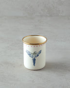 Enamel Glass 350 ml White - Blue (view 2)