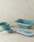 Mixed Shapes Plastic 4 Pieces Kitchen Tool 250ml+600ml +1500ml+5500ml Green