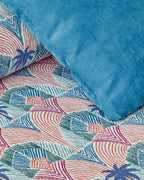 Tropical Palm Printed Summer Blanket Blue - King 240x220 cm (view 2)