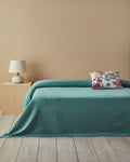Harmony Cotton Summer Blanket - Green - Single 150x220 cm
