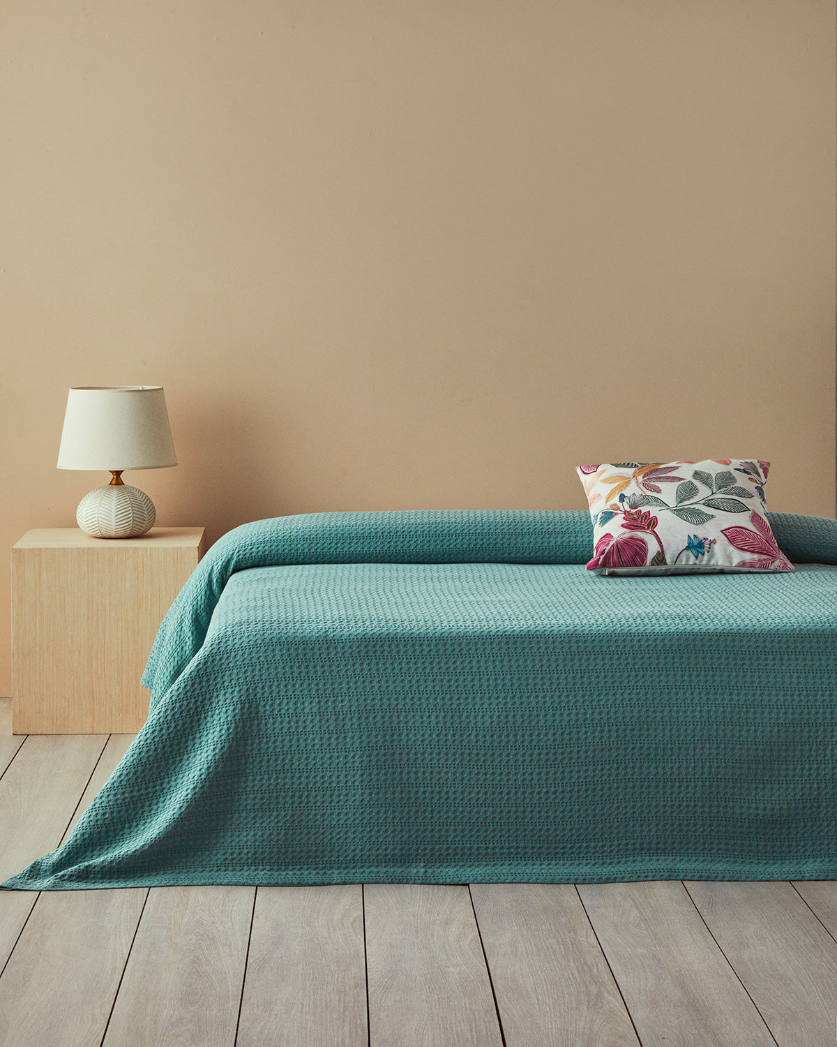 Harmony Cotton Summer Blanket - Green - Single 150x220 cm