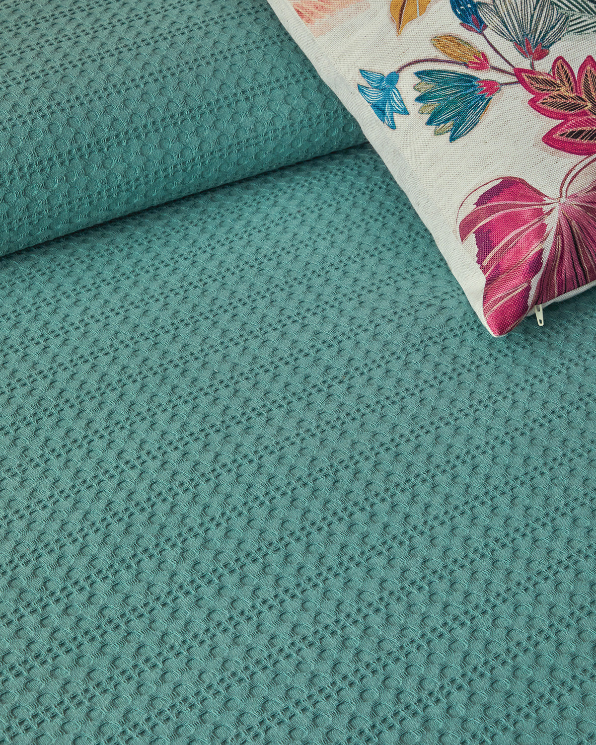 Harmony Cotton Summer Blanket - Green - King 240x220 cm (view 2)