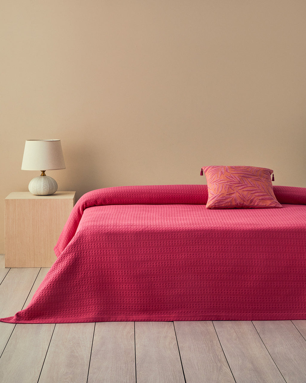 Harmony Cotton Summer Blanket - Peach - Double 200x220 cm (view 7)