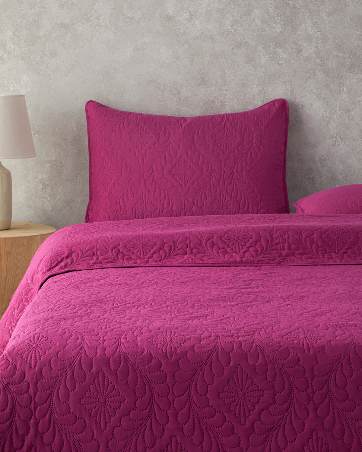Gypsy Multipurpose Bed Spread Set Dark Pink - Single 160x220 cm