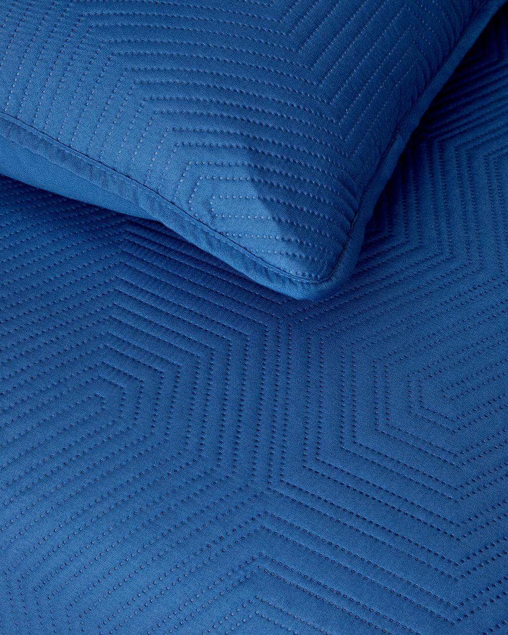 Modish Multipurpose King Size Bed Spread Set 240x220 cm Navy Blue (view 3)