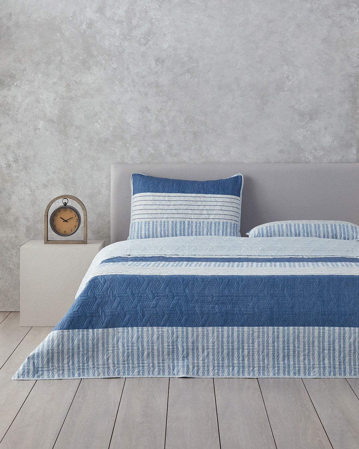 Multipurpose Bed Spread Set Blue - Single 160x220 cm