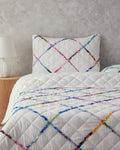 Ruffled Double Size Bed Spread Set 200x220 cm White