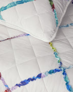 Ruffled Double Size Bed Spread Set 200x220 cm White (view 3)