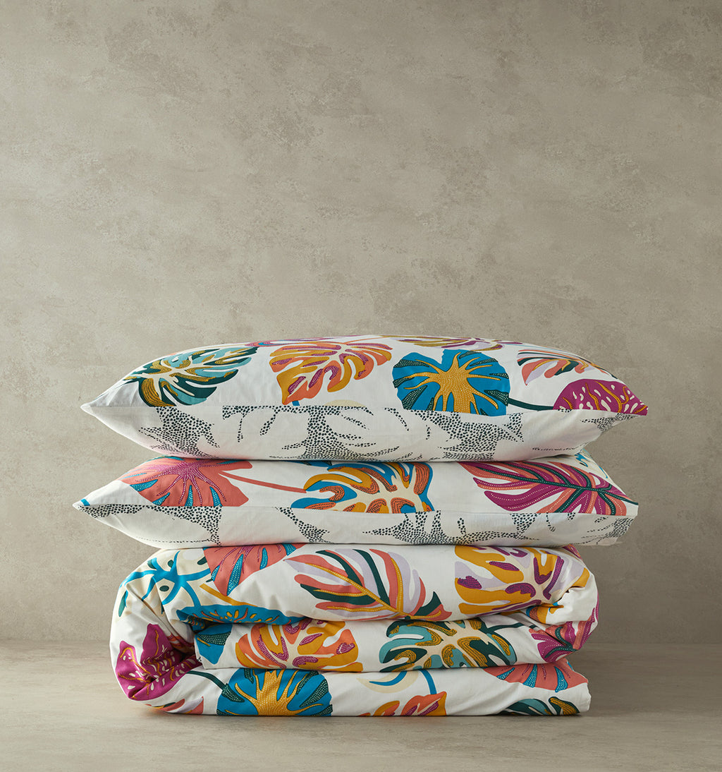Cotton Duvet Cover Set Fuchsia (view 12)