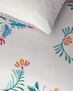 Cotton Duvet Cover Set Green (view 4)