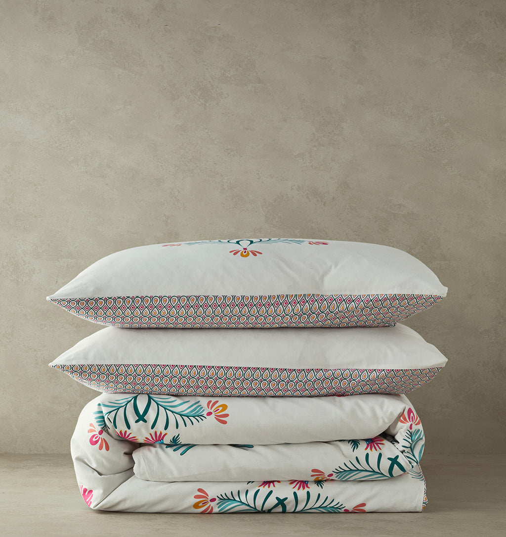 Cotton Duvet Cover Set Green (view 5)
