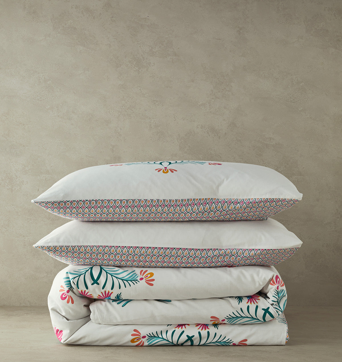 Cotton Duvet Cover Set Green (view 10)